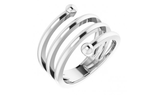 14K White Negative Space Ring - 51739101P