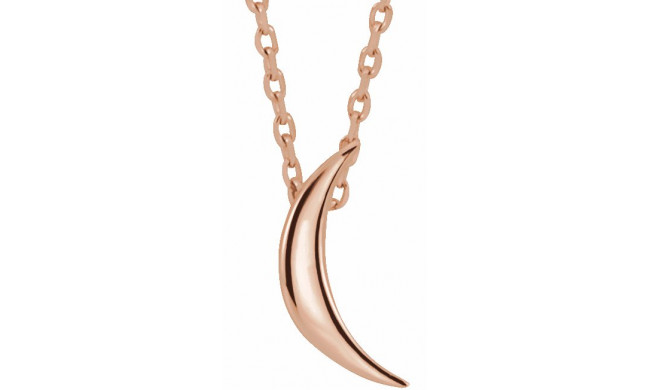 14K Rose Crescent 16-18 Necklace - 86607602P