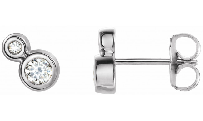 14K White 1/5 CTW Diamond Earrings - 868886021P