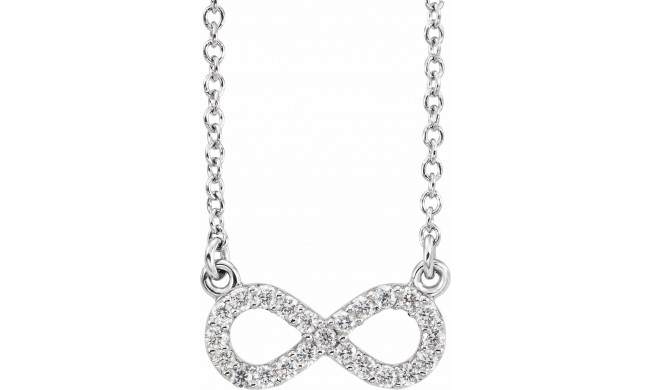 Platinum 1/8 CTW Diamond Infinity 16 1/2 Necklace - 6821084405P