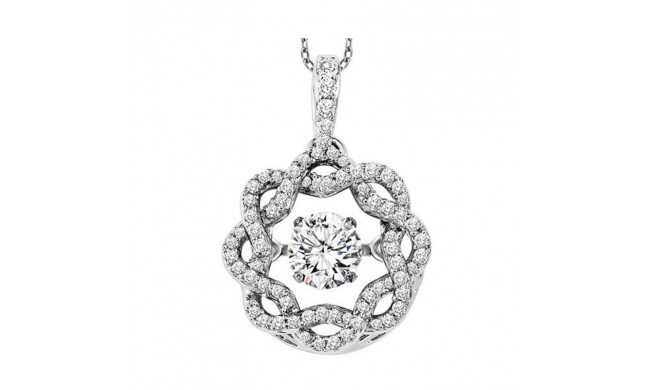 Gems One 14KT White Gold & Diamond Rhythm Of Love Neckwear Pendant  - 1/2 ctw - ROL1204-4WC