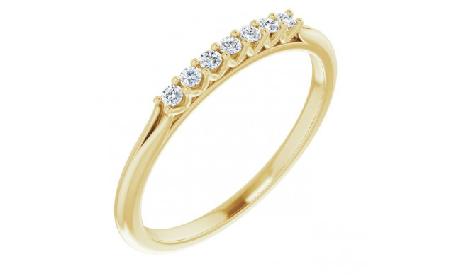 14K Yellow 1/10 CTW Diamond Anniversary Band - 1239746005P