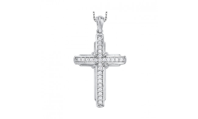 Gems One 14Kt White Gold Diamond (1/4Ctw) Pendant - PD10038-4WD