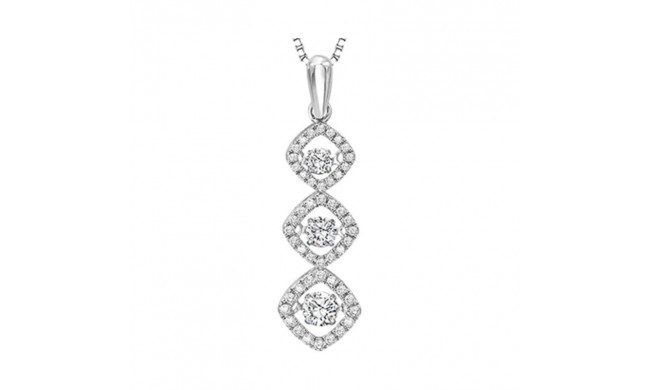 Gems One 14KT White Gold & Diamond Rhythm Of Love Neckwear Pendant  - 1/2 ctw - ROL1063-4WC