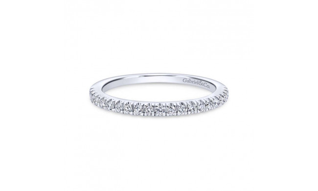 Gabriel & Co. 14k White Gold Contemporary Anniversary Wedding Band - WB12291R3W44JJ