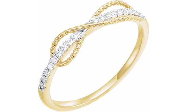 14K Yellow 1/10 CTW Diamond Infinity-Inspired Ring - 65244860000P