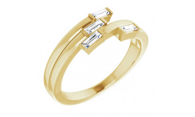 14K Yellow 1/4 CTW Diamond Geometric Ring - 124113601P