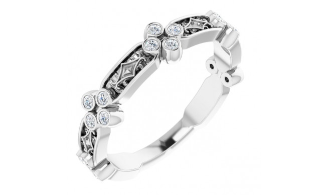 14K White 1/6 CTW Diamond Anniversary Band - 123661600P