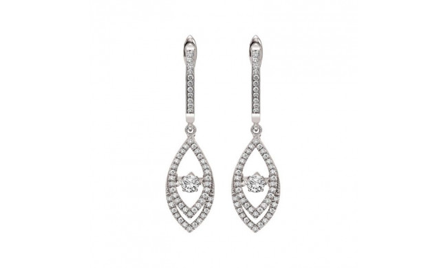 Gems One 14KT White Gold & Diamond Rhythm Of Love Fashion Earrings  - 1/2 ctw - ROL2005-4WC