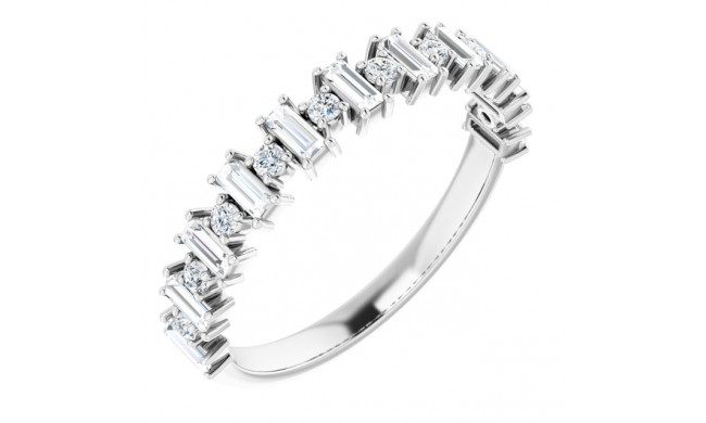 14K White 1/2 CTW Diamond Anniversary Band - 1236296061P