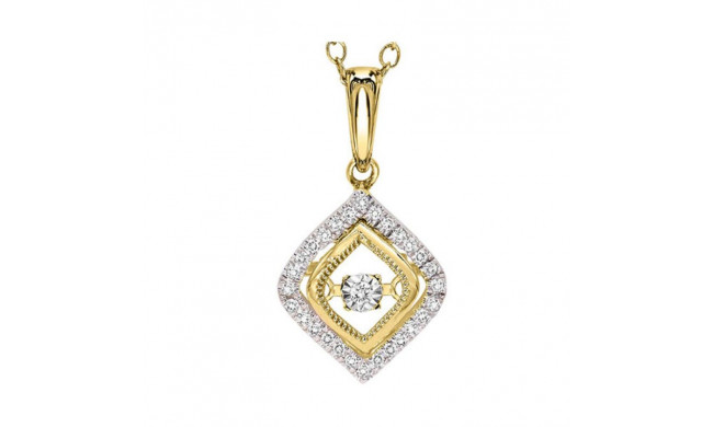 Gems One 14KT Yellow Gold & Diamond Rhythm Of Love Neckwear Pendant  - 1/6 ctw - ROL1192-4YC