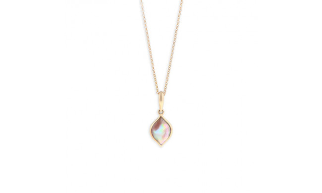 Kabana 14k Rose Gold Mother of Pearl Inlay Pendant