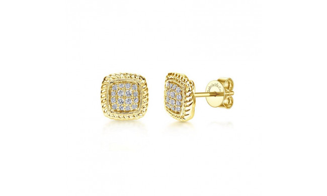 Gabriel & Co. 14k Yellow Gold Hampton Diamond Stud Earrings - EG11556Y45JJ