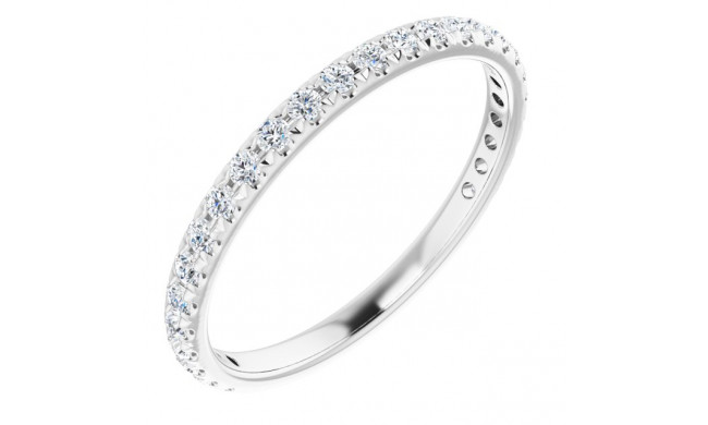 14K White 1/3 CTW Diamond French-Set Anniversary Band - 123223604P