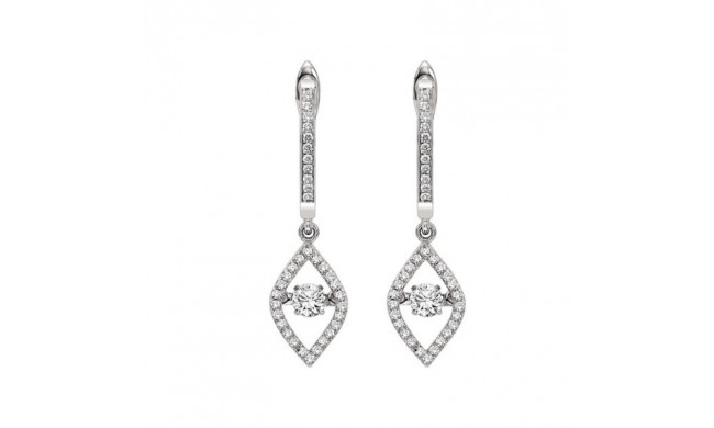 Gems One 14KT White Gold & Diamond Rhythm Of Love Fashion Earrings  - 1/2 ctw - ROL2007-4WC