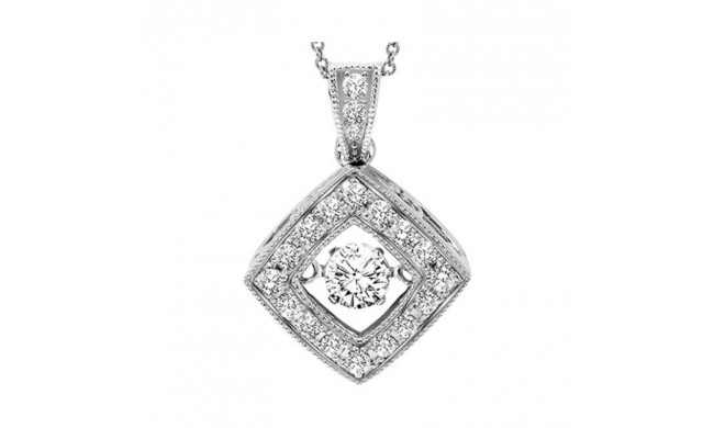 Gems One 14KT White Gold & Diamond Rhythm Of Love Neckwear Pendant  - 1/3 ctw - ROL1083-4WC