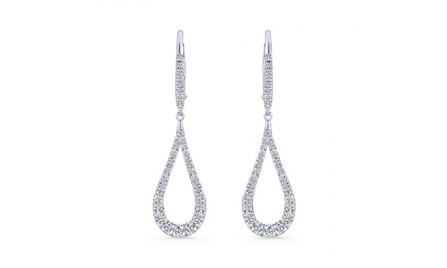 Gabriel & Co. 14k White Gold Lusso Diamond Drop Earrings - EG13195W45JJ
