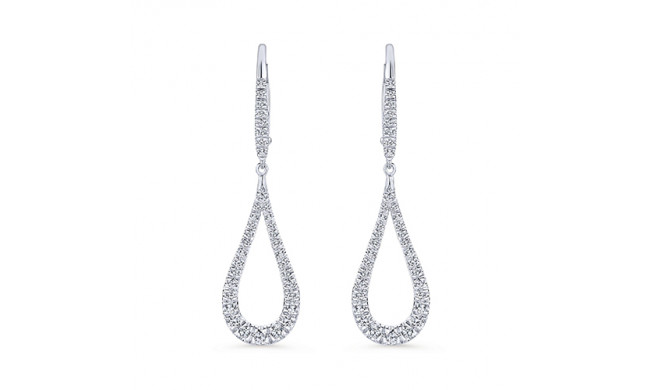 Gabriel & Co. 14k White Gold Lusso Diamond Drop Earrings - EG13195W45JJ