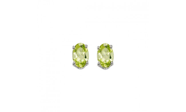 Gems One 14Kt White Gold Peridot (1 Ctw) Earring - EDO64-4W