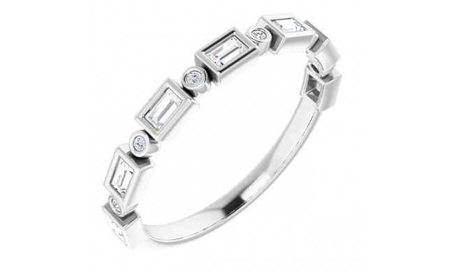 14K White 1/4 CTW Diamond Anniversary Band - 1236356065P