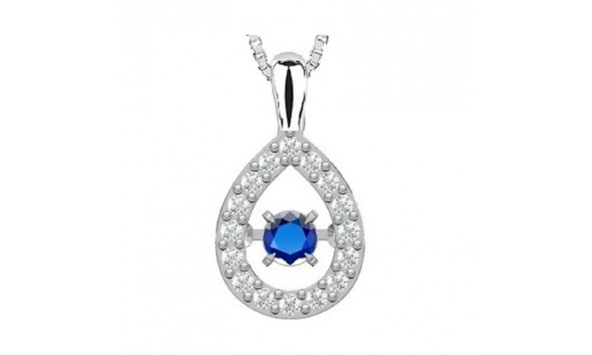 Gems One 14KT White Gold & Diamond Rhythm Of Love Neckwear Pendant   - 1/10 ctw - ROL1098-4WC