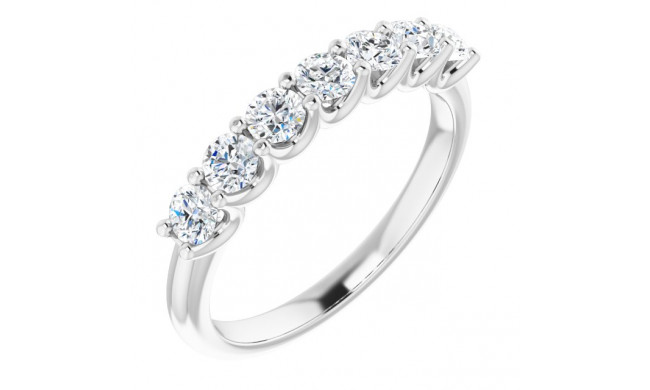 14K White 1/2 CTW Diamond Anniversary Band - 1236586020P