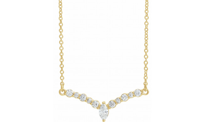 14K Yellow 1/3 CTW Diamond 18 V Necklace - 86943616P