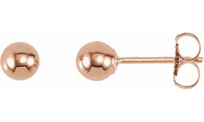 14K Rose 4 mm Ball Earrings - 208651019P
