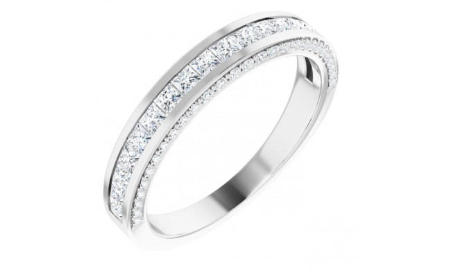 14K White 3/4 CTW Diamond Anniversary Band - 123940600P