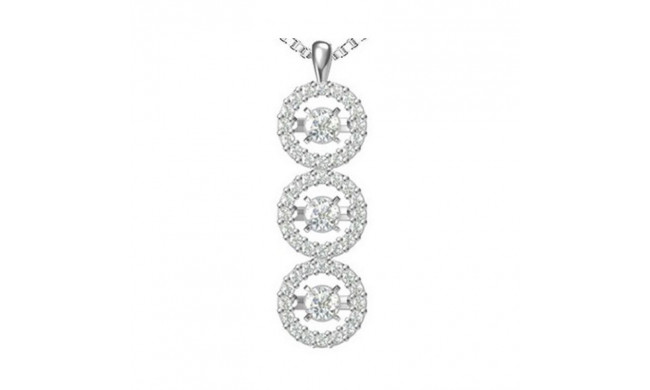 Gems One Silver (SLV 995) Diamond Rhythm Of Love Neckwear Pendant  - 1 ctw - ROL1119-SSWD