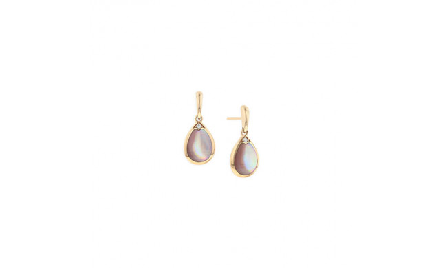 Kabana 14k Rose Gold Mother of Pearl Inlay Earring