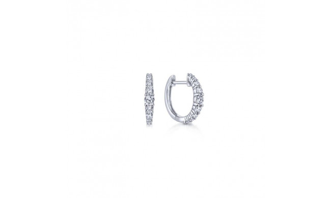 Gabriel & Co. 14k White Gold Lusso Diamond Huggie Earrings - EG13648W45JJ