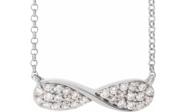 14K White 1/6 CTW Diamond Infinity-Inspired 15-17 Necklace - 65346760000P
