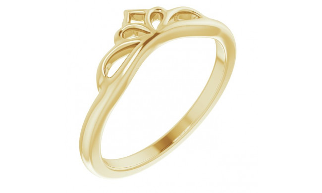 14K Yellow Stackable Crown Ring - 52047102P