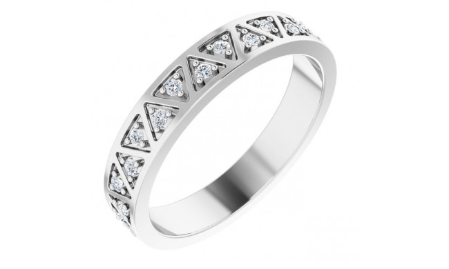 14K White 1/5 CTW Diamond Geometric Anniversary Band - 124245600P