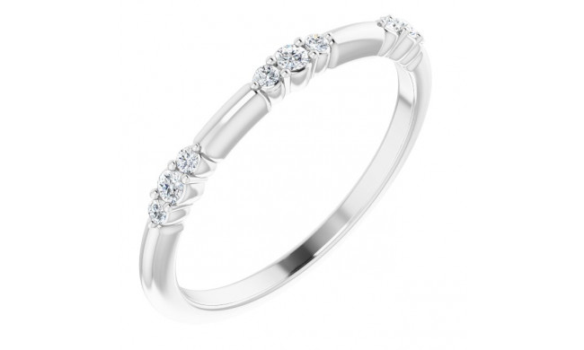 14K White 1/10 CTW Diamond Stackable Ring - 124033600P