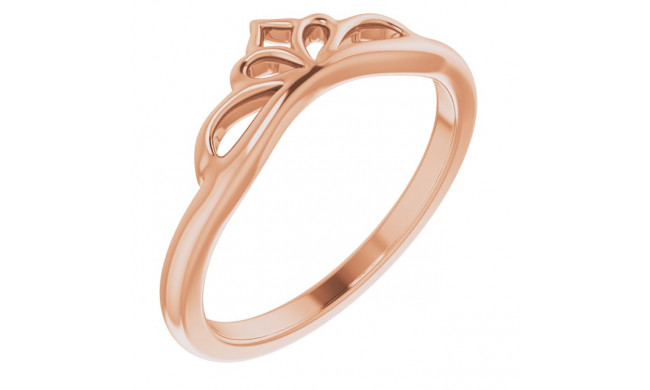 14K Rose Stackable Crown Ring - 52047103P