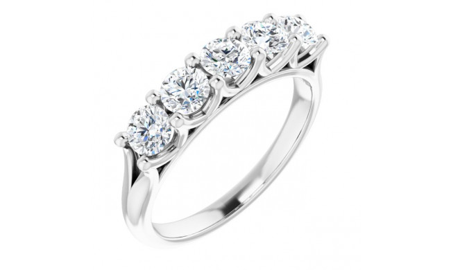 14K White 1 CTW Diamond Anniversary Band - 1233906000P