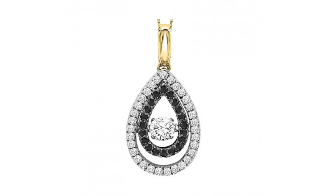 Gems One 14KT Yellow Gold & Diamond Rhythm Of Love Neckwear Pendant  - 3/8 ctw - ROL1017-4YCBLK