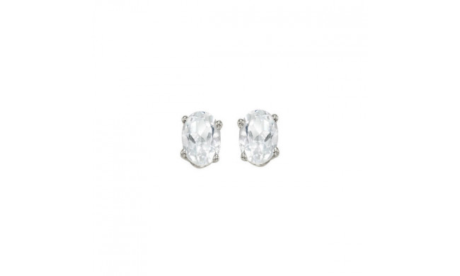 Gems One 14Kt White Gold White Topaz (1/2 Ctw) Earring - EWO53-4W