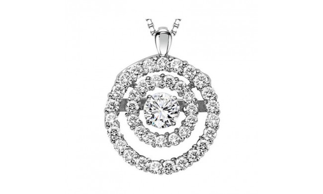 Gems One 14KT White Gold & Diamond Rhythm Of Love Neckwear Pendant  - 3/8 ctw - ROL1013-4WC
