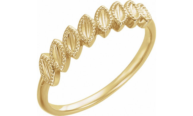 14K Yellow Leaf Ring - 51666105P