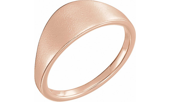 14K Rose 21x7 mm Geometric Signet Ring - 51717103P