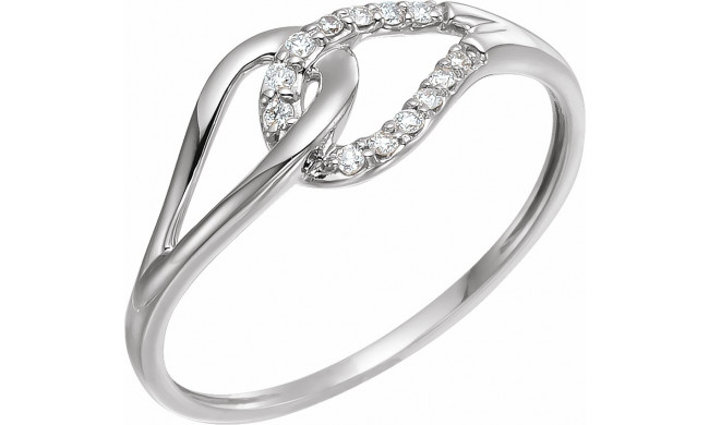 14K White .08 CTW Diamond Ring - 65224260001P