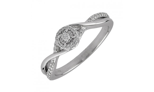 Gems One Silver Diamond(1/8Ctw) Ring - RG11638-SSWD