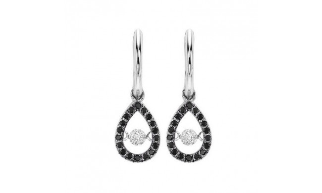 Gems One 14KT White Gold & Diamond Rhythm Of Love Fashion Earrings  - 1/5 ctw - ROL1024-4WCBLK