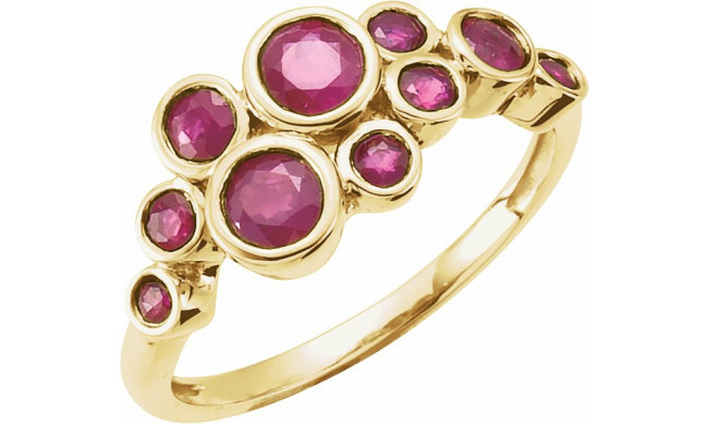 14K Yellow Ruby Bezel-Set Ring - 68284101P
