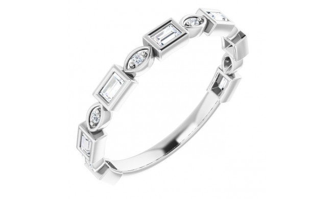 14K White 1/4 CTW Diamond Anniversary Band - 1236336073P