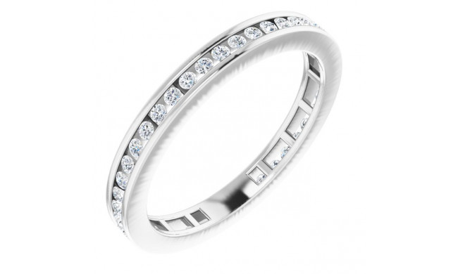 14K White 3/8 CTW Diamond Stackable Ring - 67402102P