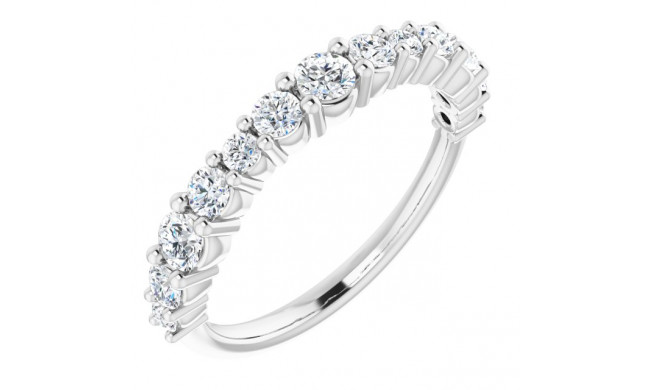 14K White 3/4 CTW Diamond Anniversary Band - 123371600P